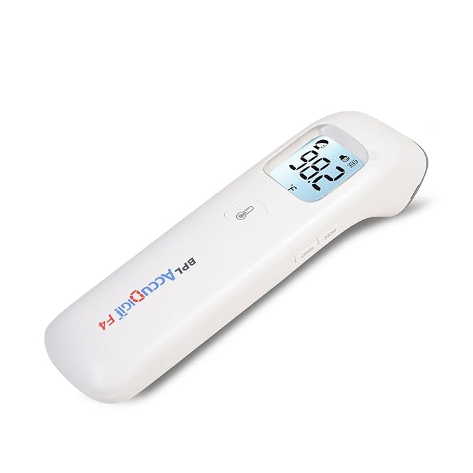BPL Medical Technologies Accudigit F4 Non Contact Infrared Thermometer - Fast & Accurate Forehead Thermometer for Adults & Kids (White) - Image 2