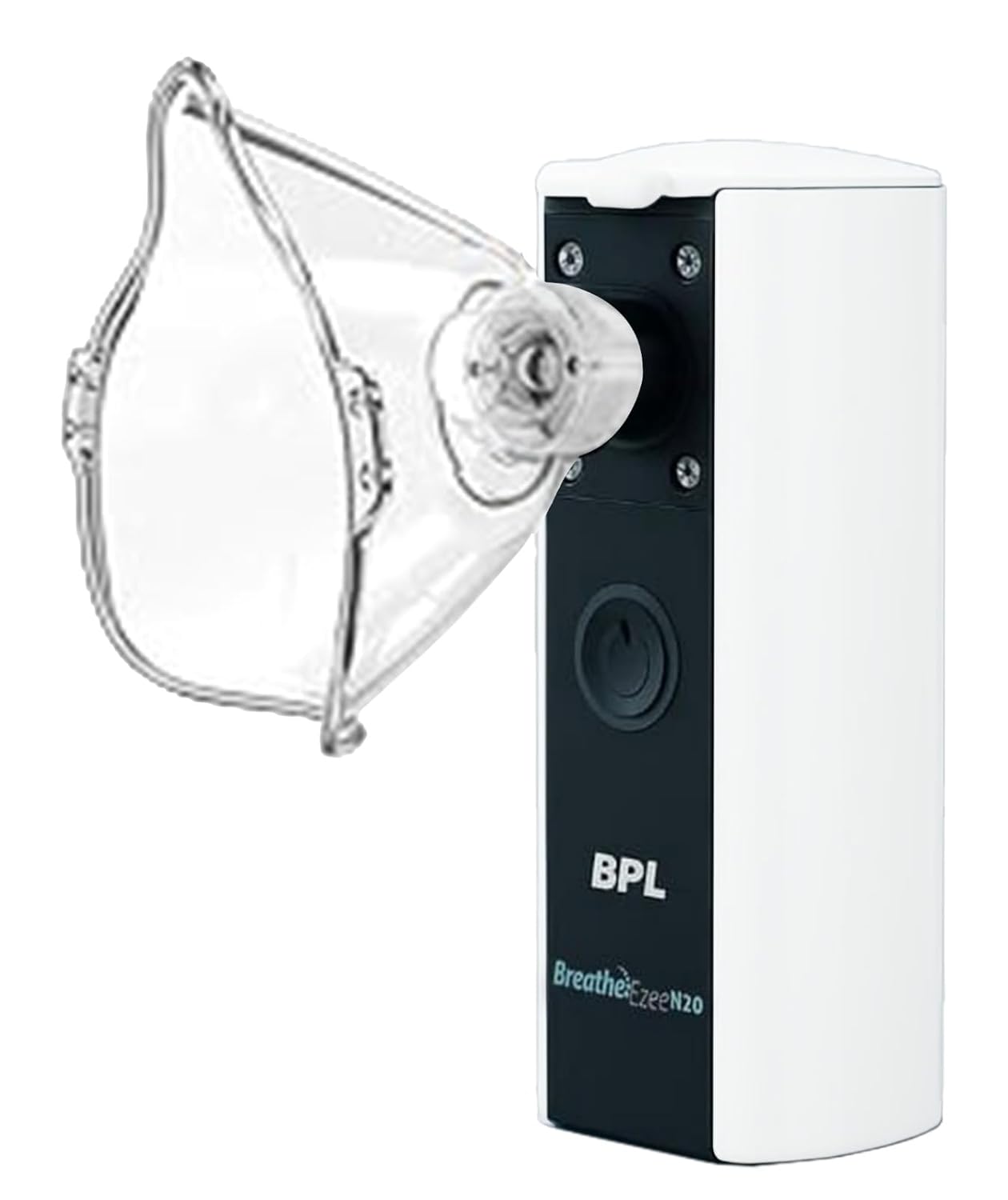 BPL Medical Technologies Breath Ezee N20 Handheld Mesh Nebulizer Machine - Cool Mist Inhaler, No Noise, Personal Inhalers For Breathing Problems Lightweight, Travel Friendly For Adults & Kids - White