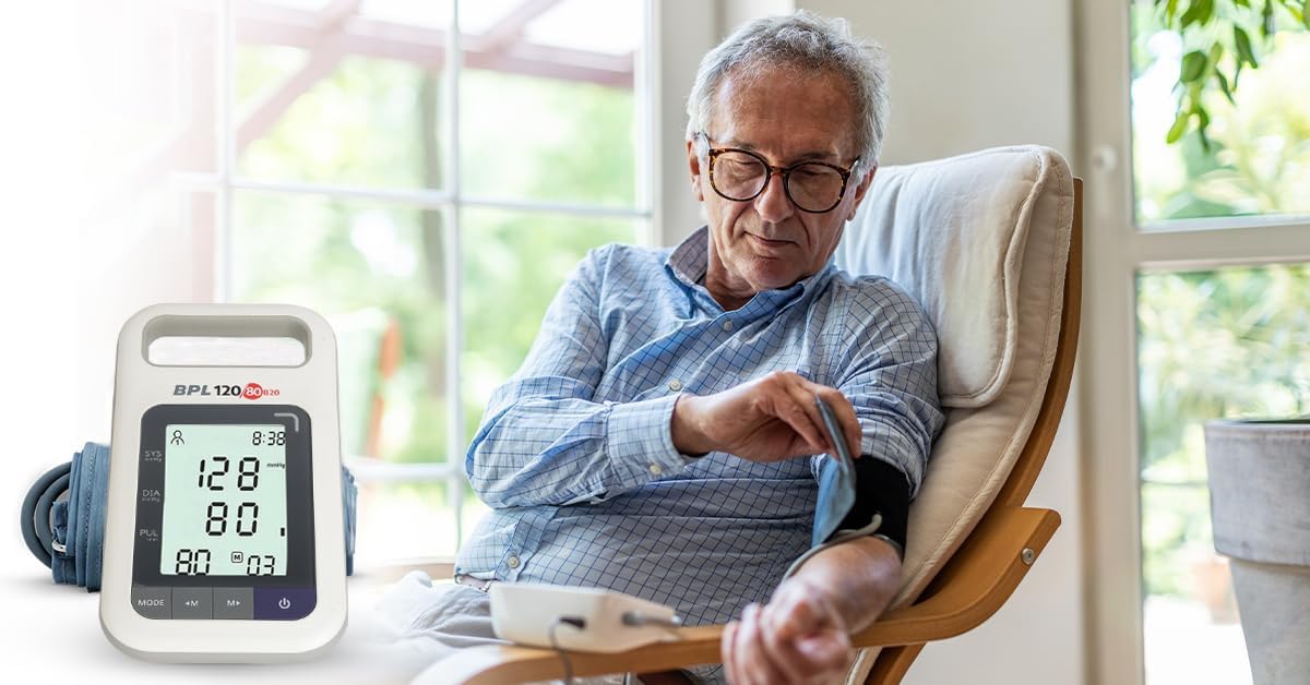 BPL Medical Technologies B20 Large Digital Blood Pressure Monitor|LCD Display|BP Apparatus for Home & Hospital|Hypertension & Managing Heart Health Device - White - Image 9