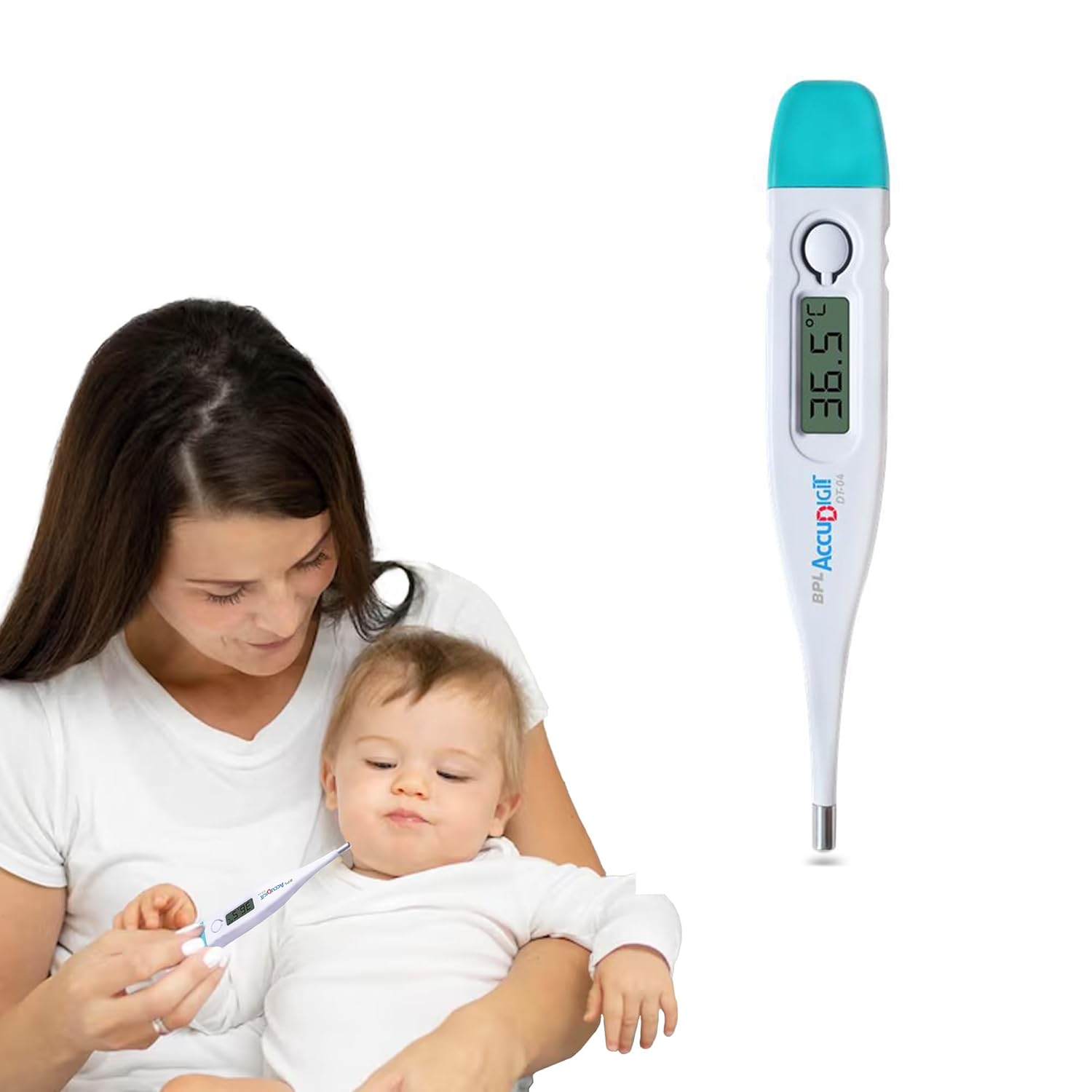 BPL Medical Technologies Accudigit DT-04 Mercury-Free Digital Thermometer With Quick Measurement of Oral & Underarm Temperature in Celsius & Fahrenheit | High Accuracy|Digital Display|Water Resistance - Image 6