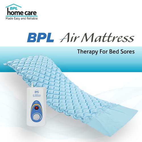 BPL Medical Technologies Air Mattress Therapy for Bed Sores Anti-Decubitus|Bubble Mattress| Anti-Bedsore Air Mattress with Compressor Inflatable Air Bed - Blue