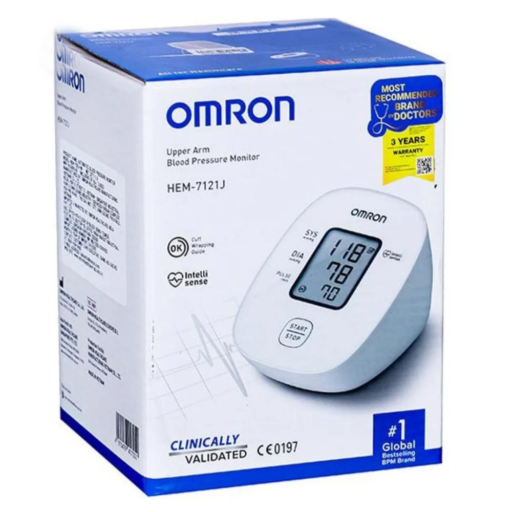 Omron HEM-7121J Upper Arm Blood Pressure Monitor, For Hospital, 0.01 (pressure)